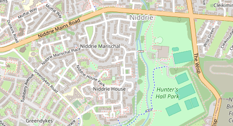 Map of a likely free parking spot near Niddrie House Drive, Niddrie, Edinburgh