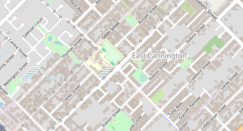 Map of a likely free parking spot near Gerard Street, East Cannington, Perth
