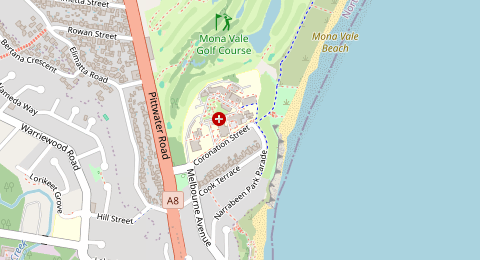 Map of a likely free parking spot near Coronation Street, Sydney