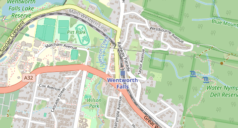 Map of a likely free parking spot near Station Street, Sydney