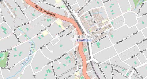Map of a likely free parking spot near Ku-ring-gai Council Carpark No. 5, Sydney