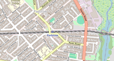 Map of a likely free parking spot near Banks Street, Padstow, Sydney