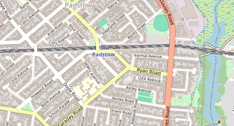 Map of a likely free parking spot near Shoults Lane, Padstow, Sydney