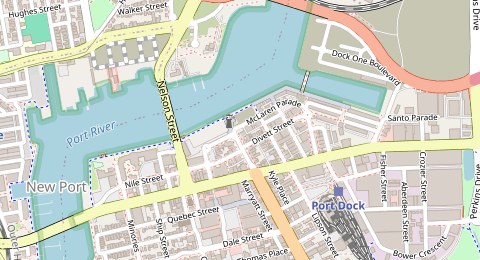 Map of a likely free parking spot near McLaren Parade, Port Adelaide, Adelaide