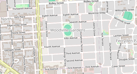 Map of a likely free parking spot near Fifth Avenue, Woodville Gardens, Adelaide