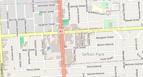 Map of a likely free parking spot near May Street, Sefton Park, Adelaide